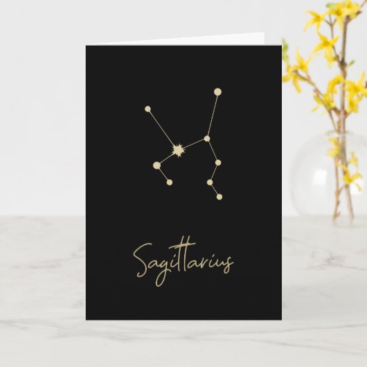 Sagittarius Constellation Zodiac Kaart (Gele Bloem)