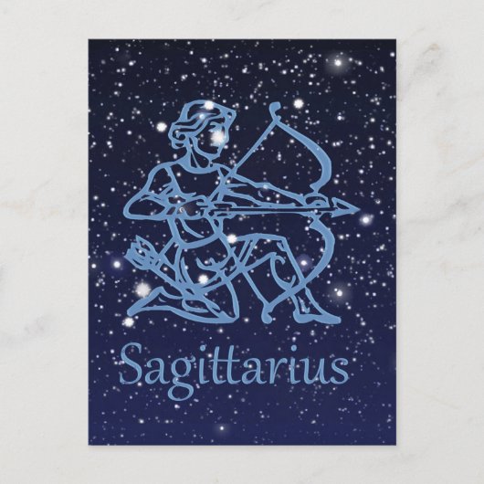 Sagittarius Constellation & Zodiac Sign with Stars Briefkaart (Voorkant)