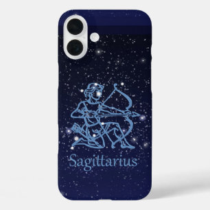 Sagittarius Constellation & Zodiac Sign with Stars iPhone 16 Plus Hoesje