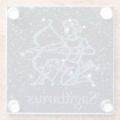 Sagittarius Constellation & Zodiac Sign with Stars Glazen Onderzetter (Achterkant)