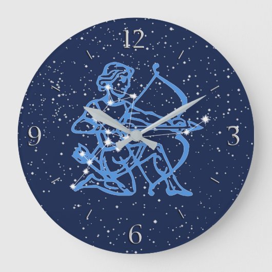 Sagittarius Constellation & Zodiac Sign with Stars Grote Klok (Voorkant)