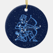 Sagittarius Constellation & Zodiac Sign with Stars Keramisch Ornament (Voorkant)