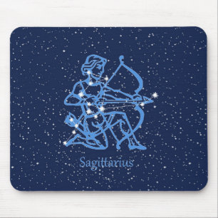 Sagittarius Constellation & Zodiac Sign with Stars Muismat