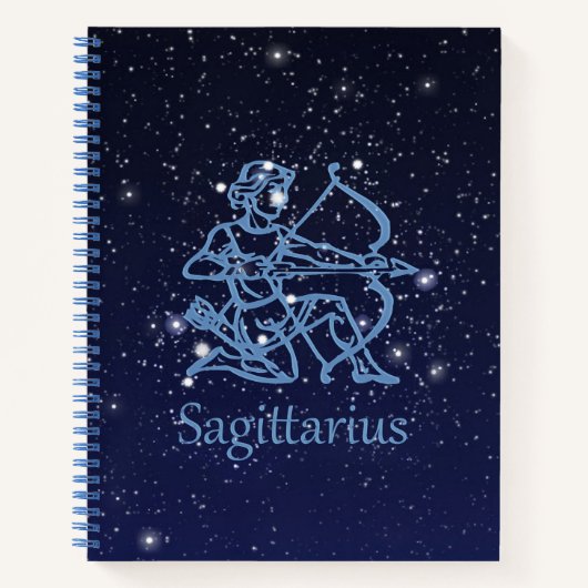 Sagittarius Constellation & Zodiac Sign with Stars Notitieboek (Voorkant)