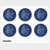 Sagittarius Constellation & Zodiac Sign with Stars Ronde Sticker (Vel)