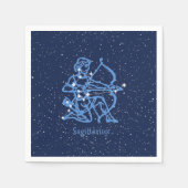 Sagittarius Constellation & Zodiac Sign with Stars Servet (Voorkant)