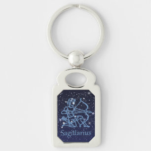 Sagittarius Constellation & Zodiac Sign with Stars Sleutelhanger