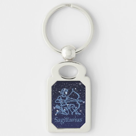 Sagittarius Constellation & Zodiac Sign with Stars Sleutelhanger (Voorkant)
