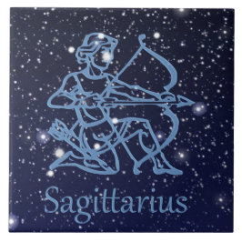 Sagittarius Constellation & Zodiac Sign with Stars Tegeltje