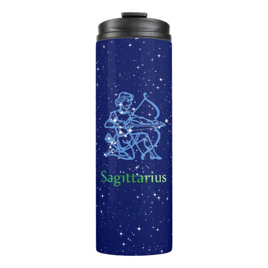 Sagittarius Constellation & Zodiac Sign with Stars Thermosbeker (Voorkant)