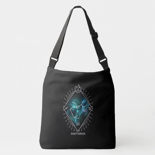 Sagittarius Constellation & Zodiac Symbol Crossbody Tas (Voorkant)