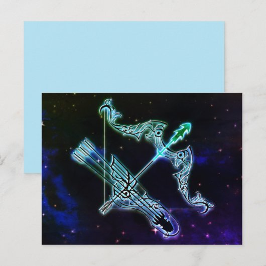 sagittarius de archer zodiac briefkaart (Voorkant / Achterkant)