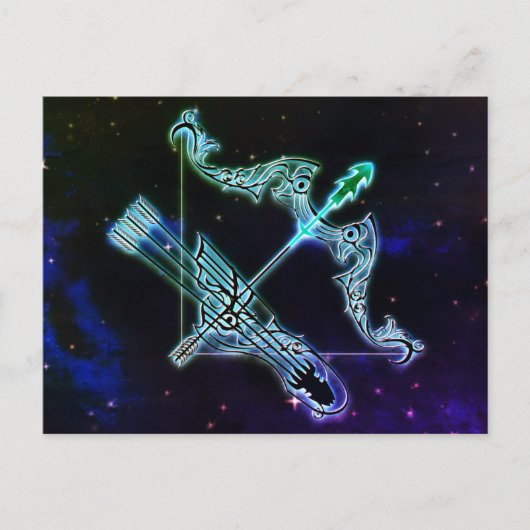 sagittarius de archer zodiac briefkaart (Voorkant)