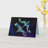 sagittarius de archer zodiac wenskaart kaart (Gele Bloem)