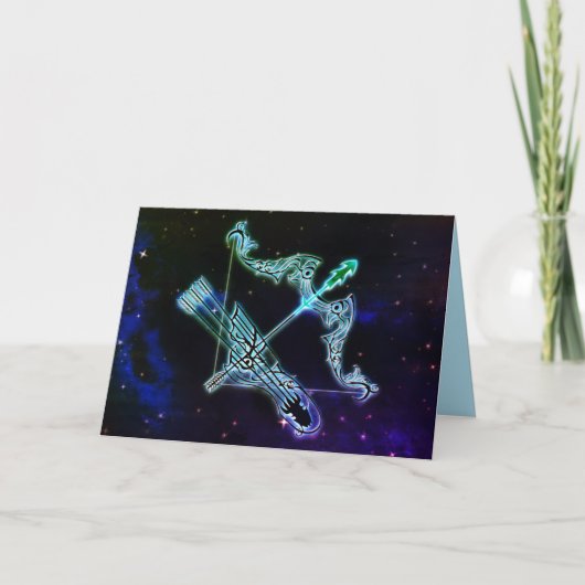 sagittarius de archer zodiac wenskaart kaart (Voorkant)