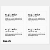 Sagittarius Definitie Esthetische Astrologie Cadea Rechthoekige Sticker (Vel)
