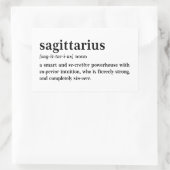 Sagittarius Definitie Esthetische Astrologie Cadea Rechthoekige Sticker (Tas)