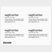Sagittarius Definitie Esthetische Astrologie Cadea Rechthoekige Sticker (Vel)