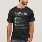 Sagittarius Definition Funny T-shirt (Voorkant)