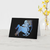 Sagittarius - Designer Zodiac Birthday Card Kaart (Gele Bloem)