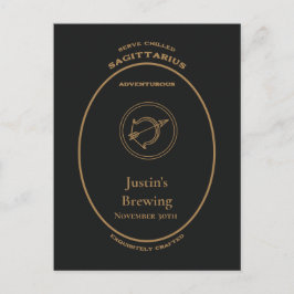 Sagittarius Dierenriem Apotheek Etiket Persoonlijk Briefkaart