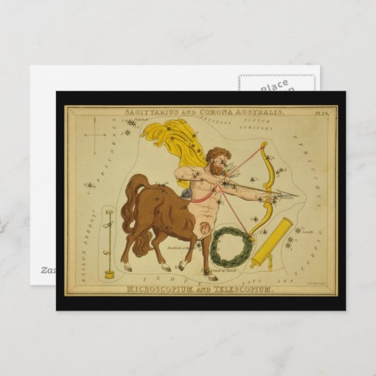 Sagittarius en Corona Australis, enz. Briefkaart (Voorkant / Achterkant)