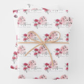 Sagittarius Floral Wrapping Paper Sheets (In situ)
