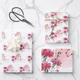Sagittarius Floral Wrapping Paper Sheets