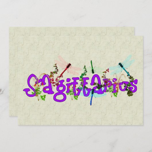 Sagittarius Flowers Kaart (Voorkant / Achterkant)