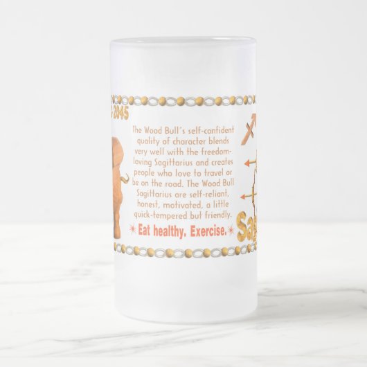 Sagittarius, geboren in 1985 in Valxart Matglas Bierpul (Center)