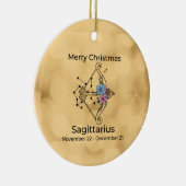 Sagittarius  geïnspireerd kerstsierfeest keramisch ornament (Rechts)