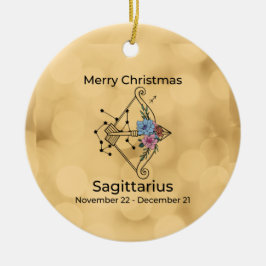 Sagittarius  geïnspireerd kerstsierfeest keramisch ornament