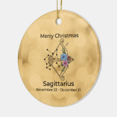 Sagittarius  geïnspireerd kerstsierfeest keramisch ornament (Links)