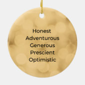 Sagittarius  geïnspireerd kerstsierfeest keramisch ornament (Achterkant)