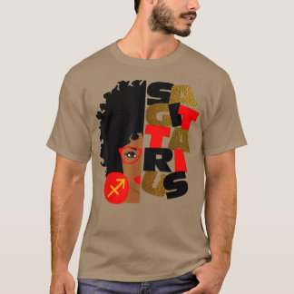 Sagittarius Girl Africa Girl Zodiac Signs Birthday T-shirt