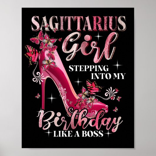Sagittarius Girl die mijn verjaardag ingaat als ee Poster (Voorkant)