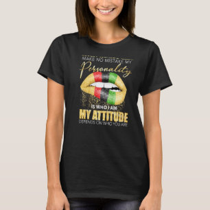 Sagittarius Girl Womens Melting Lips Black Zodiac T-shirt