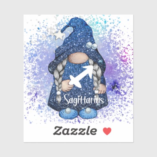 Sagittarius Gnome Sticker (Vel)