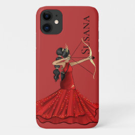 Sagittarius Goddess met Boog en de Douanenaam van Case-Mate iPhone Case