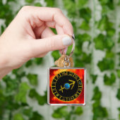 SAGITTARIUS Gold Blue Zodiac Jewel Astrology Chart Sleutelhanger (Hand)