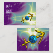 SAGITTARIUS GOLD JEWEL IN LICHTE WAVEN VISITEKAARTJE (Voorkant / Achterkant)