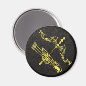 Sagittarius Gold op leder Magneet (Voorkant / Achterkant)