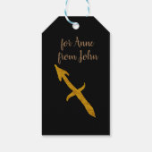Sagittarius Golden Custom Astrology Sign Cadeaulabel (Achterkant)