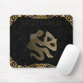 Sagittarius golden sign muismat (Met muis)
