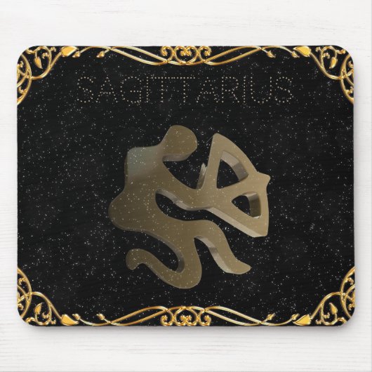 Sagittarius golden sign muismat (Voorkant)