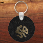 Sagittarius golden sign sleutelhanger (Voorkant)