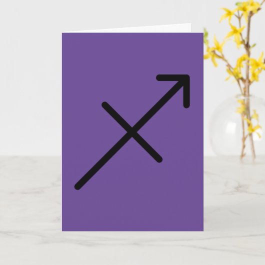 Sagittarius Greeting Card Kaart (Gele Bloem)