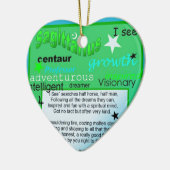 SAGITTARIUS GREETING KERAMISCH ORNAMENT (Links)