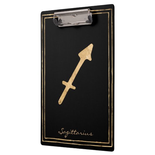 Sagittarius hammered goud gestileerde astrologie klembord (Links)