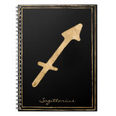 Sagittarius hammered goud gestileerde astrologie notitieboek (Voorkant)